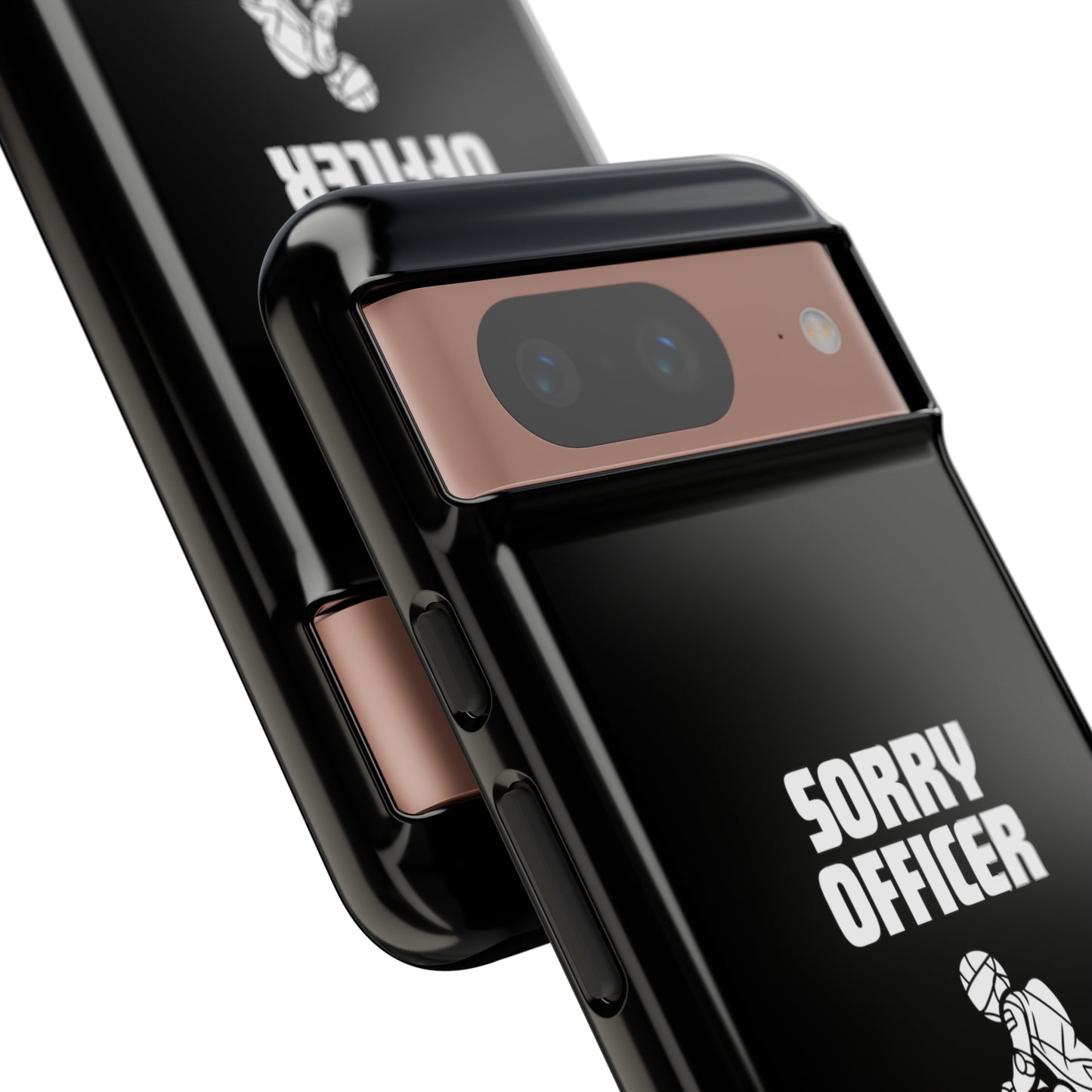 Sorry Officer Tough black Phone Cases