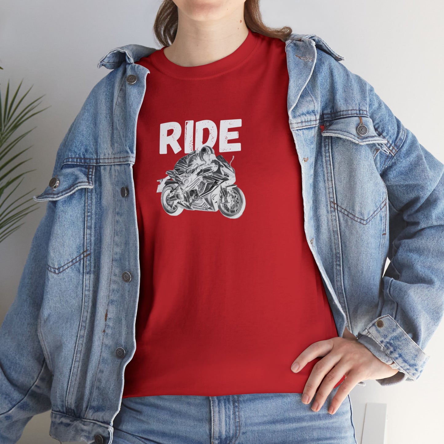 "Ride" Unisex Heavy Cotton Tee with Honda CBR 650R