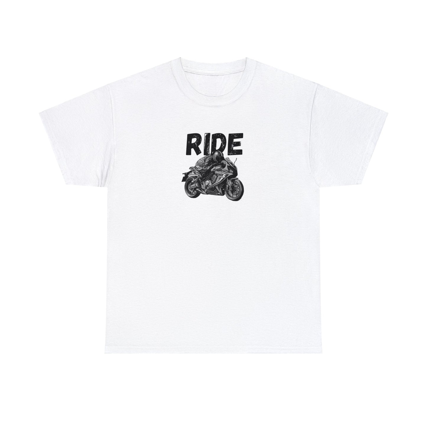 "Ride" Unisex Heavy Cotton Tee with image of Honda CBR 650R