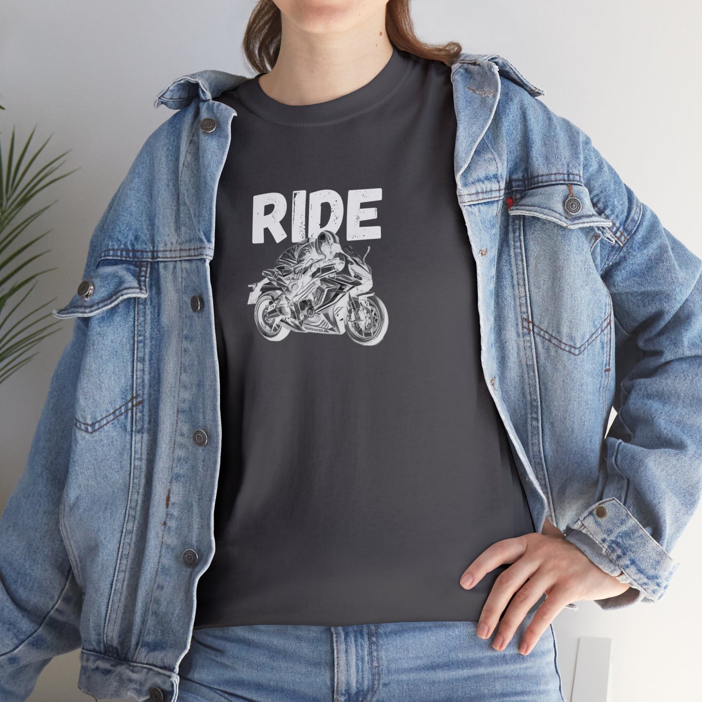 "Ride" Unisex Heavy Cotton Tee with Honda CBR 650R