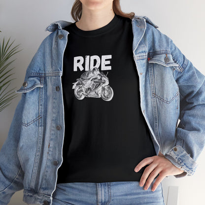 "Ride" Unisex Heavy Cotton Tee with Honda CBR 650R