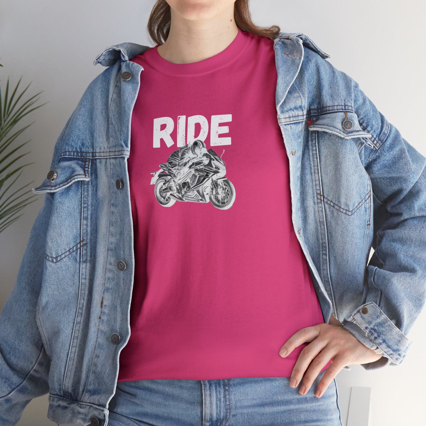 "Ride" Unisex Heavy Cotton Tee with Honda CBR 650R